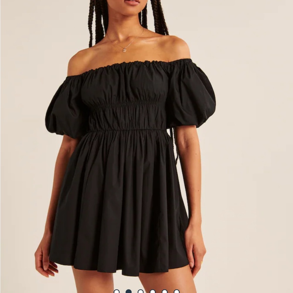 NWT Abercrombie off the shoulder puff sleeve mini dress